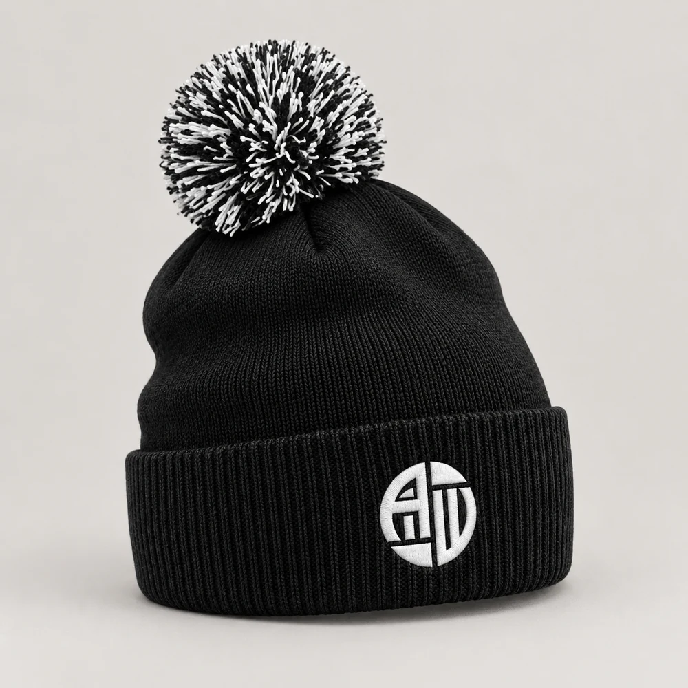 Illustrative APRAWEAR branded snowstar® beanie mockup