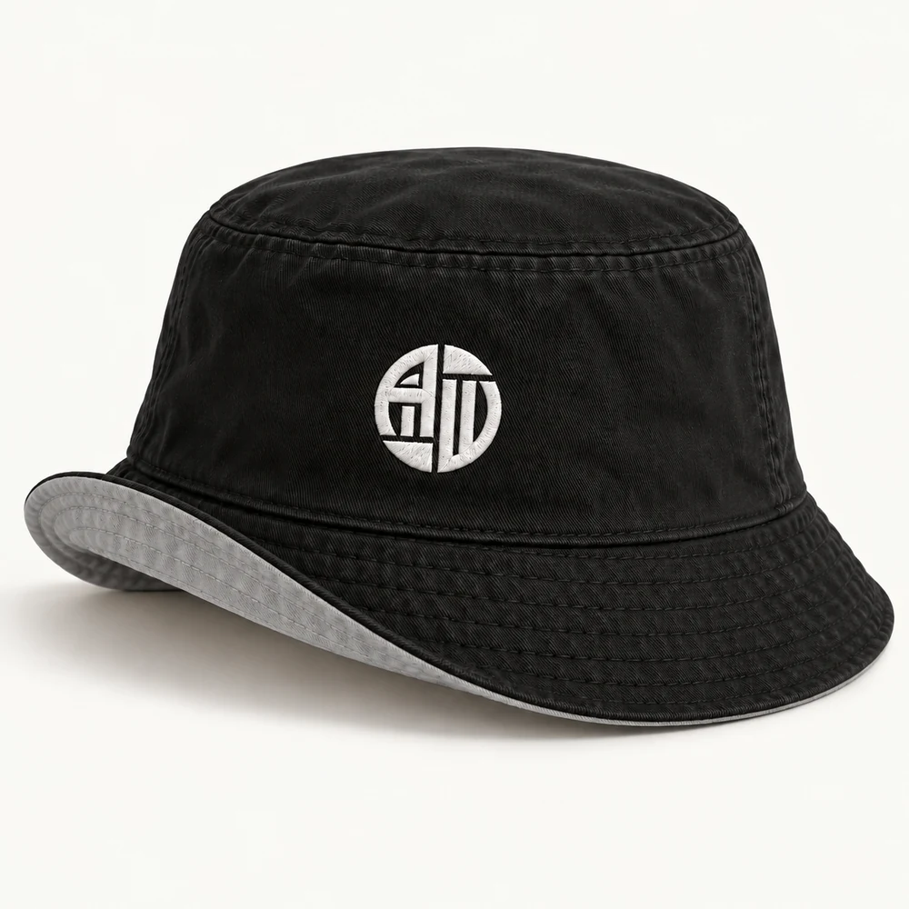 Illustrative APRAWEAR branded reversible bucket hat mockup