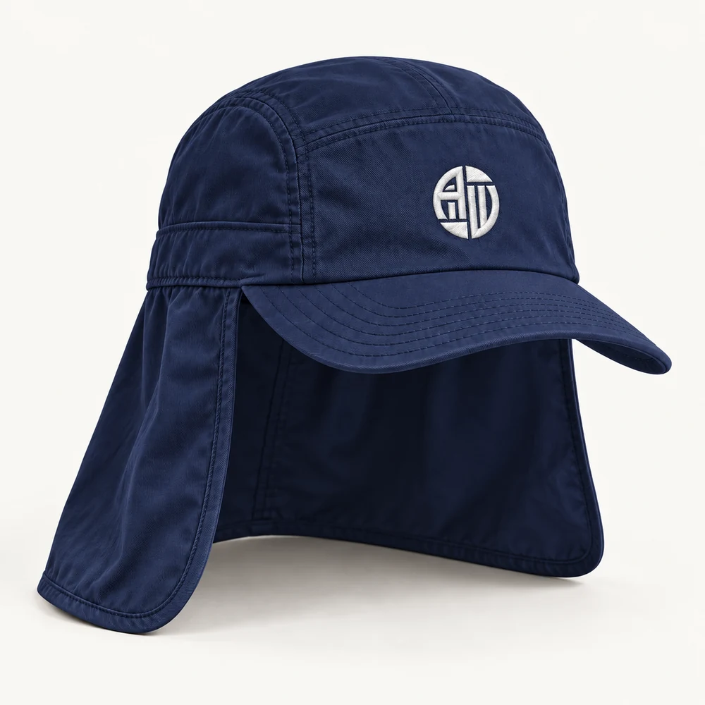 Illustrative APRAWEAR branded fold-up legionnaire’s cap mockup