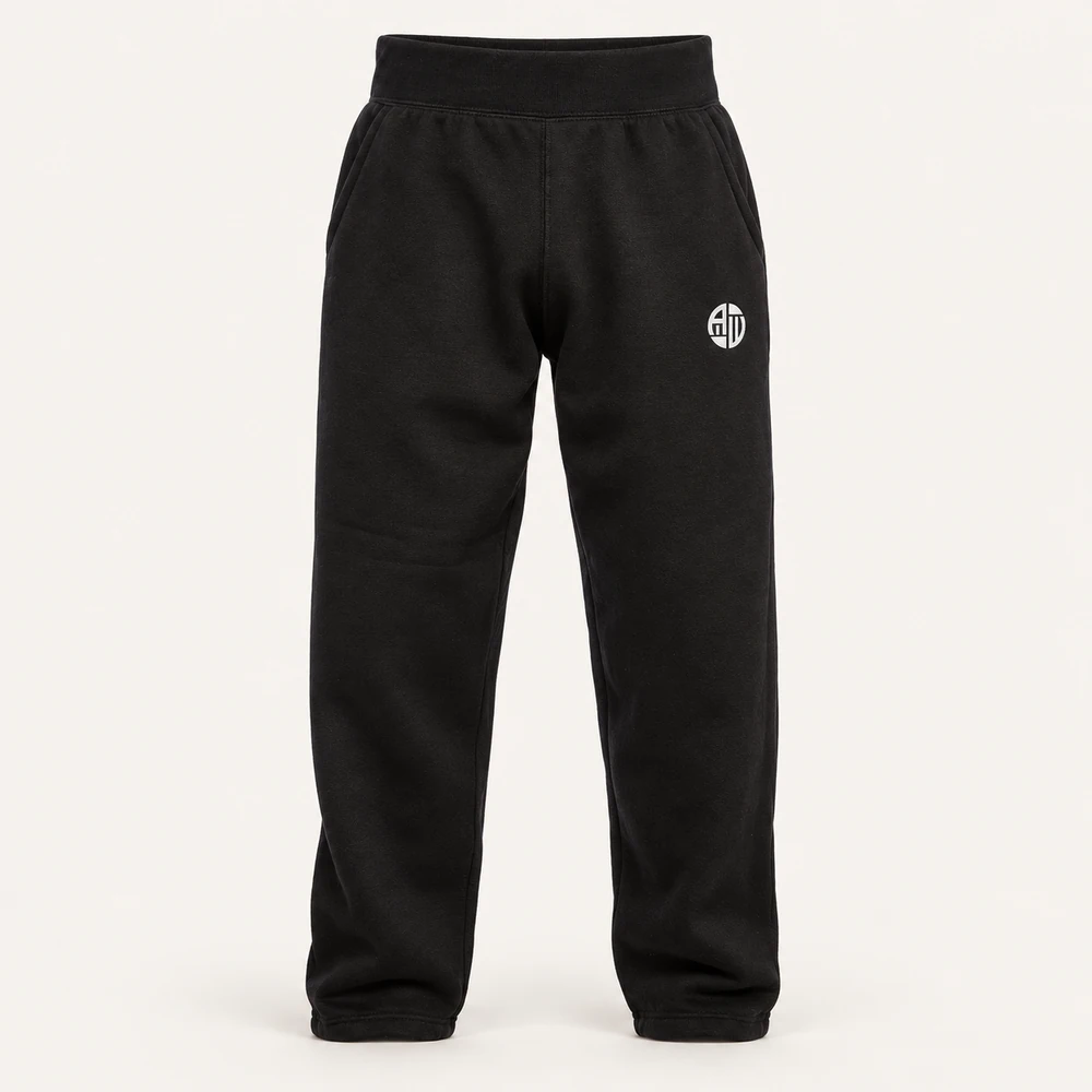 Illustrative APRAWEAR branded children’s jog bottoms mockup