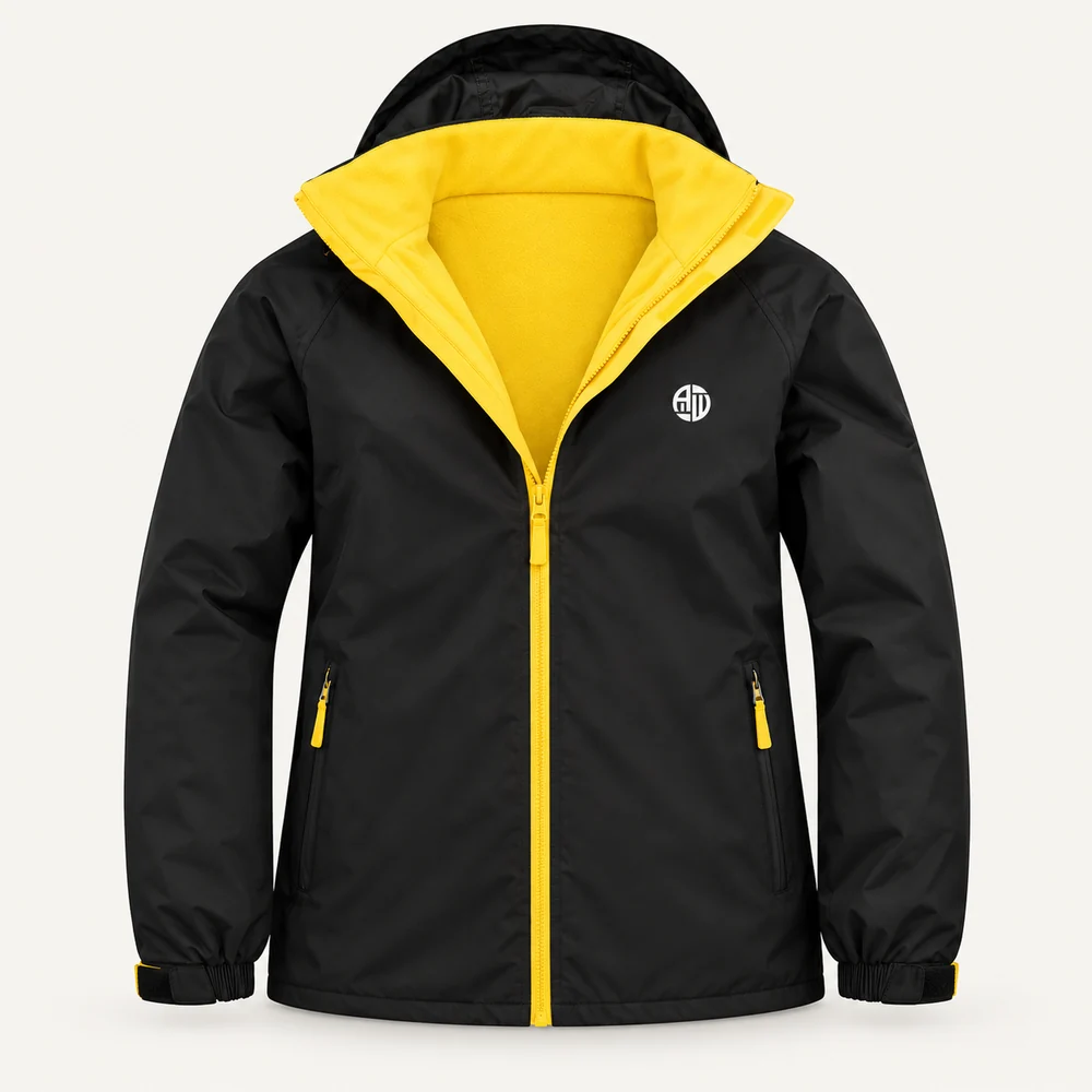 Illustrative APRAWEAR branded deluxe outdoor jacket mockup