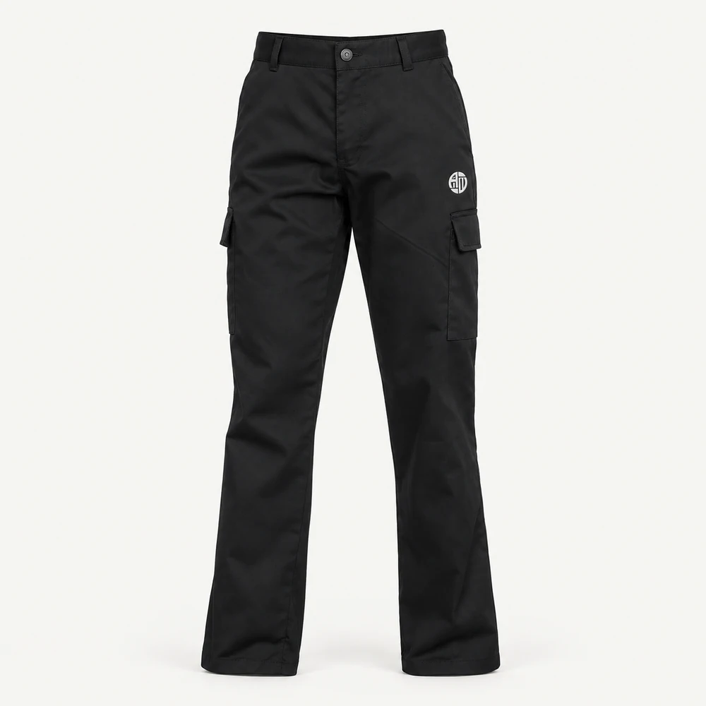 Illustrative APRAWEAR branded women’s cargo trousers mockup